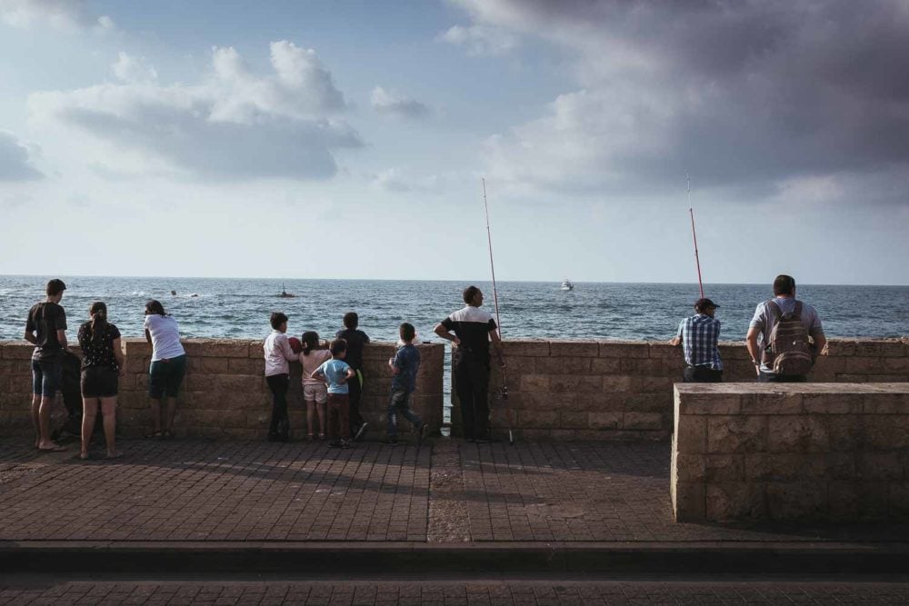 This photo shows the fine art print The Glazing Sun at Old Jaffa Port by Philip Reitsperger