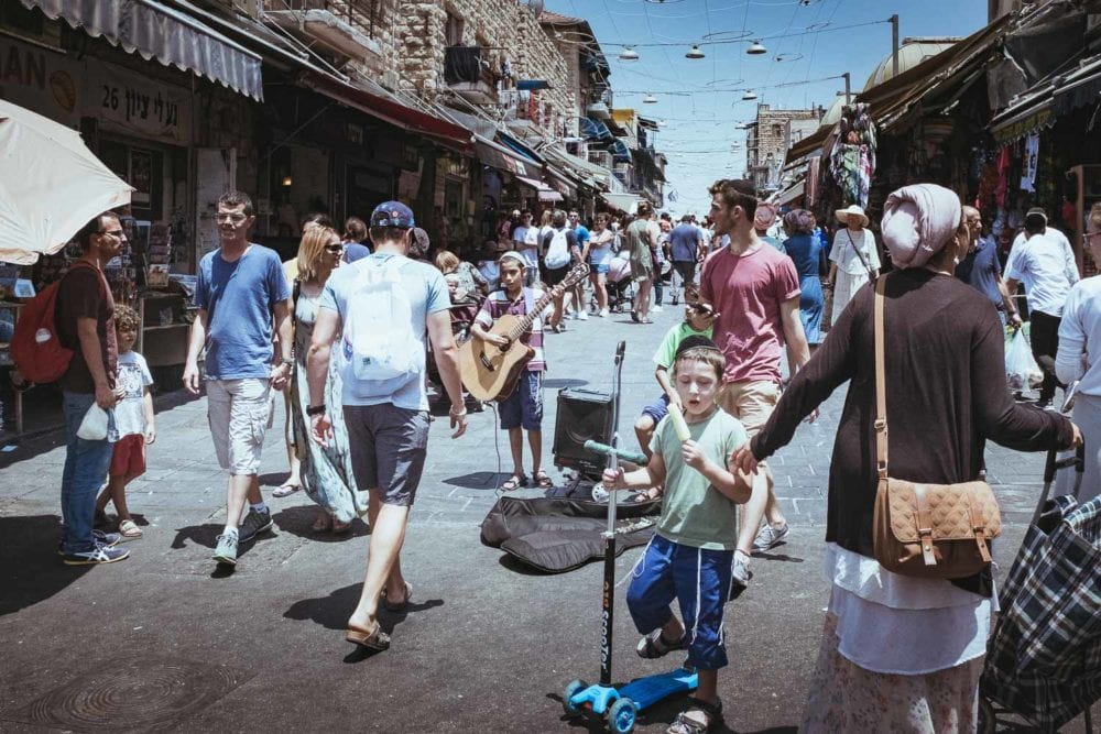 This photo shows the fine art print The Alleys of Mahane Yahuda Market by Philip Reitsperger