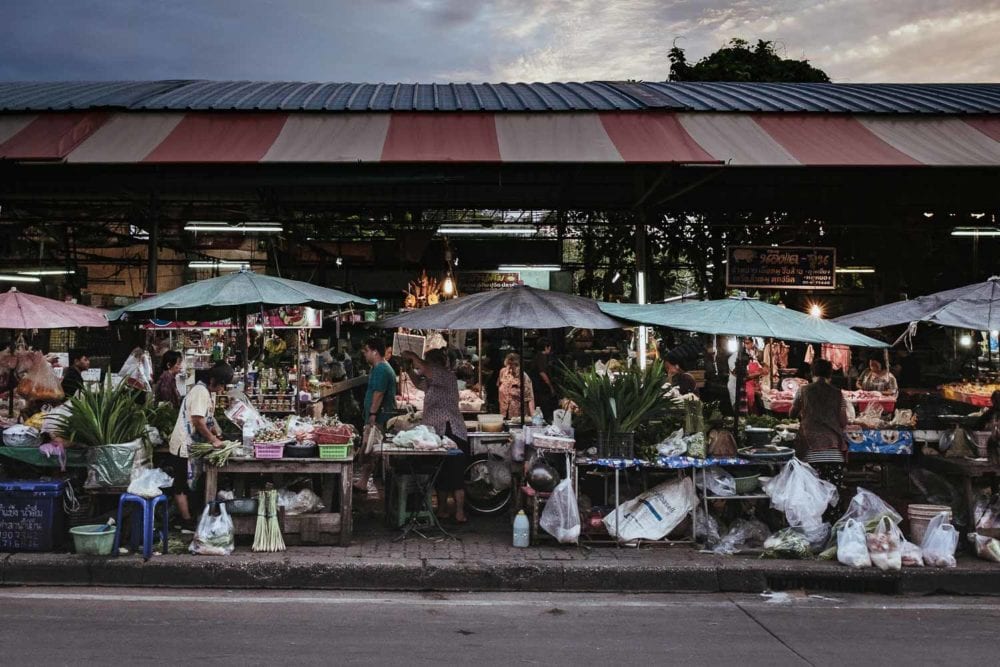This photo shows the fine art print An Early Visit to Thonburi Market Market Philip Reitsperger