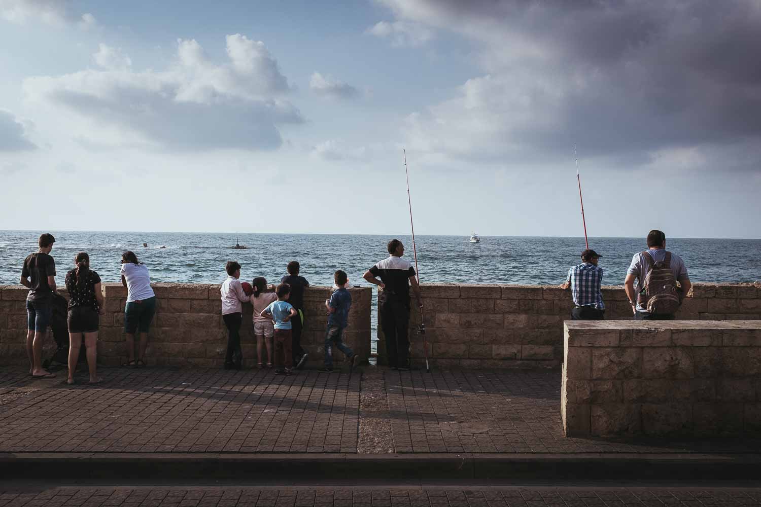 This photo shows the fine art print The Glazing Sun at Old Jaffa Port by Philip Reitsperger